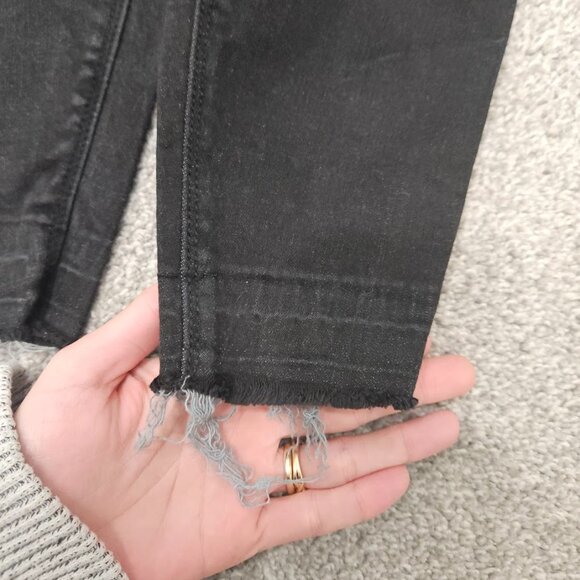 Spanx Black Distressed Skinny Jeggings Jeans Pants Ripped High Waisted Small - Picture 8 of 13